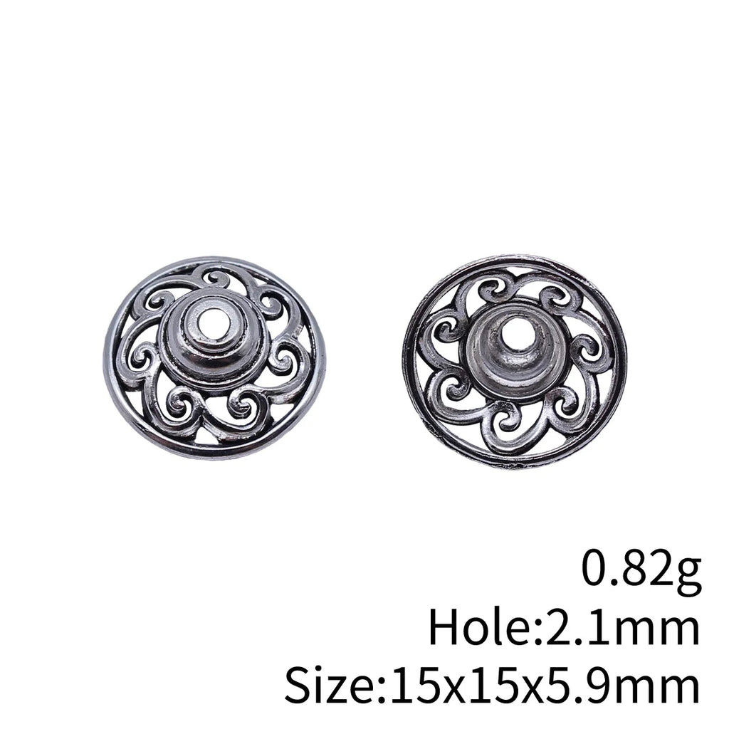 15x15x5.9mm 0.82g Multi Color Zinc Alloy Flower Bead Caps Jewelry Findings for DIY Bead Jewelry Making