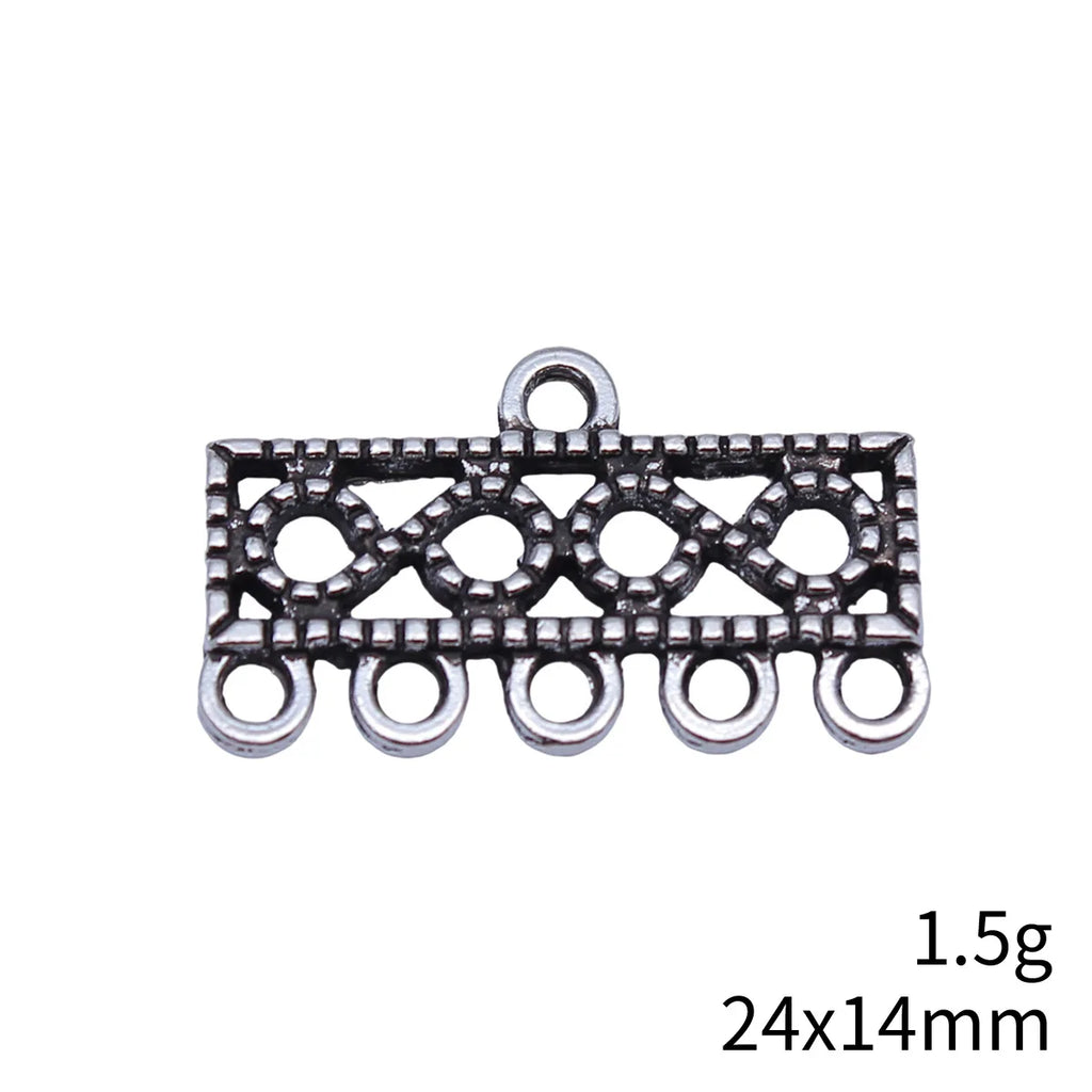 24x14mm 1.5g Multi Color Zinc Alloy Earring Connector Charm Findings for DIY Earrings Jewelry Making