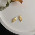 18K Real Gold Plated Copper Rhombus Geometric Faceted Old Money Style Stud Earrings for Women