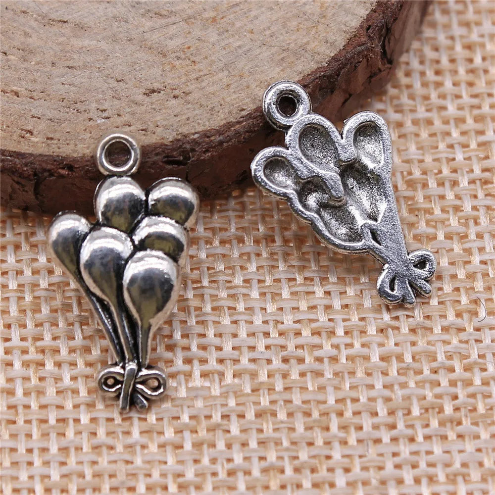 23x13mm 1.1g Multicolor Zinc Alloy Balloon Charm Pendant for DIY Bracelet Necklace Jewelry Making