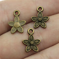 11x11mm 0.6g Multi Color Zinc Alloy Small Flower Charm Pendant for DIY Earrings Bracelet Making