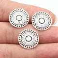 18x18x1.1mm 1.4g Multicolor Zinc Alloy Multi-Hole Flower Filigree Charm Pendant for DIY Jewelry Making