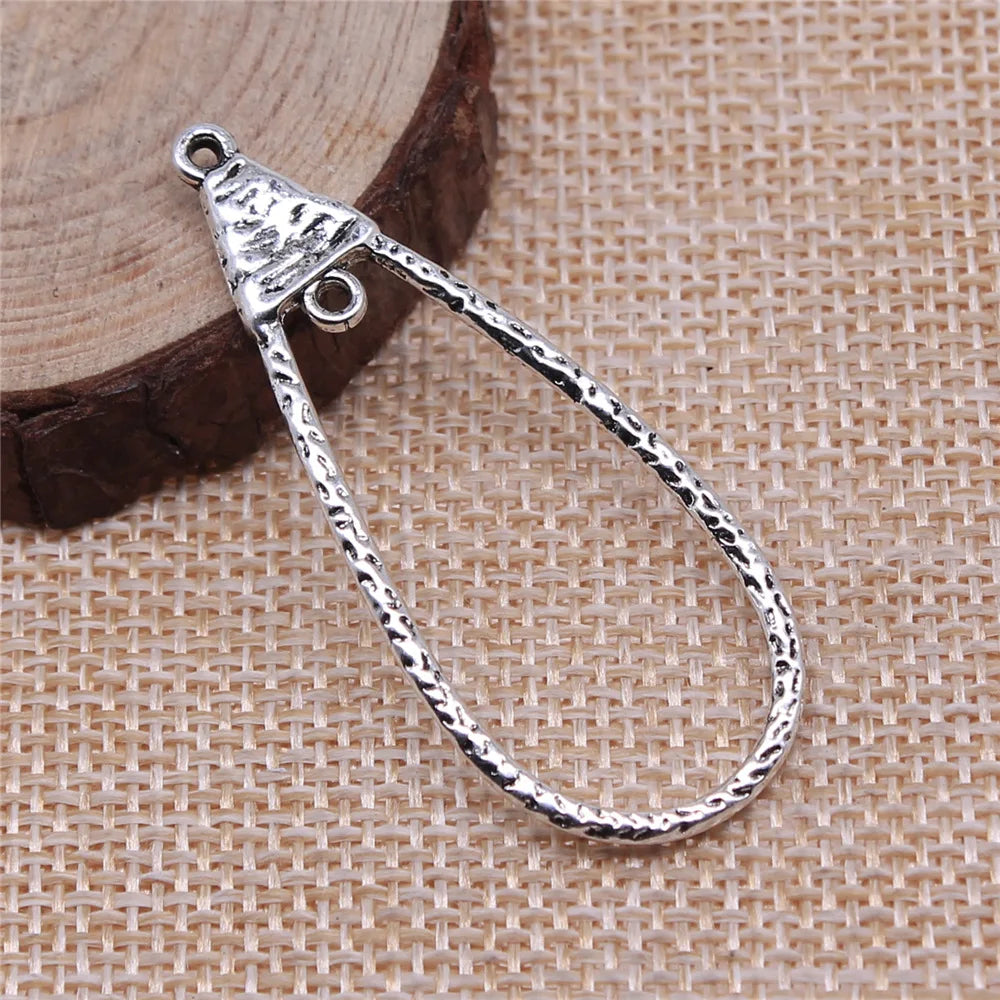 51x21mm 2.8g Multicolor Zinc Alloy Waterdrop Teardrop Connector Charms for DIY Necklace Bracelet Earrings Making