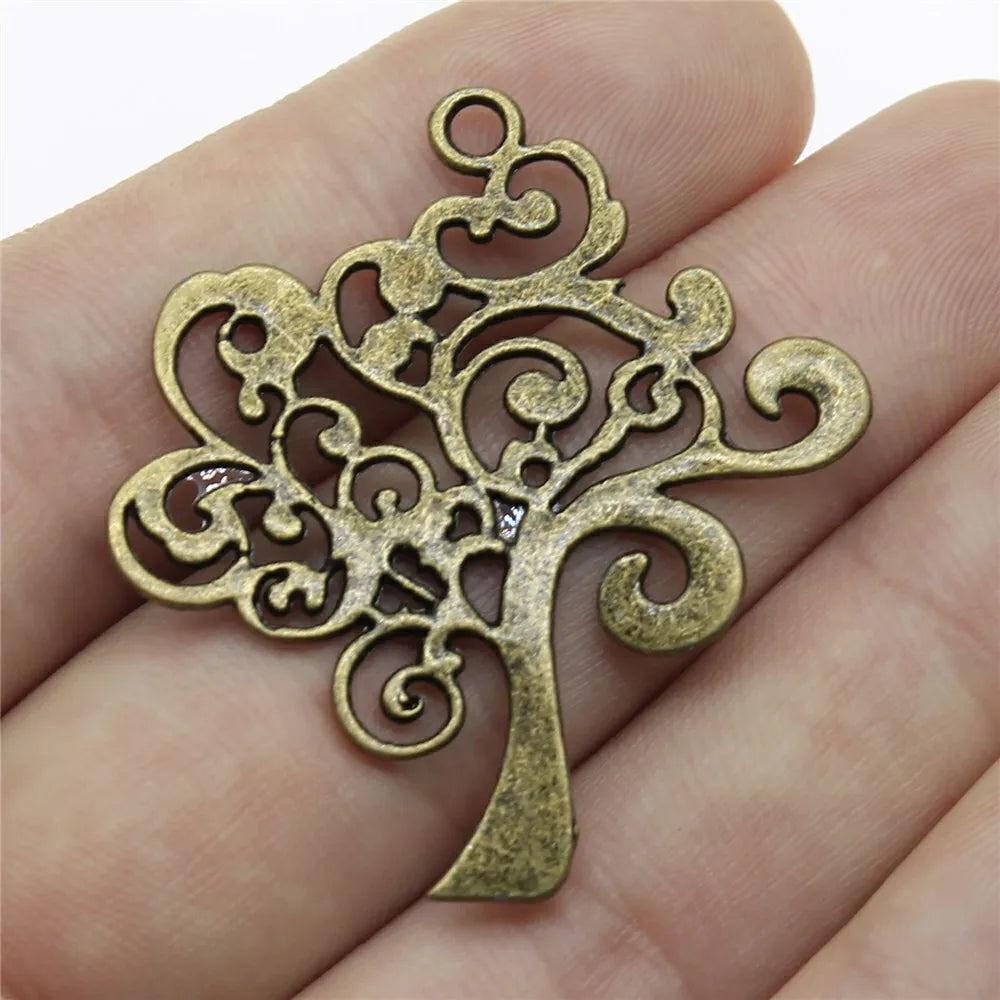 42x37mm 4.3g Multicolor Zinc Alloy Tree of Life Charm Pendant for Necklace Bracelet Jewelry Making