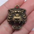 31x24x10mm 6g Zinc Alloy 3D Tiger Head Charm Pendant for DIY Necklace Bracelet Jewelry Making