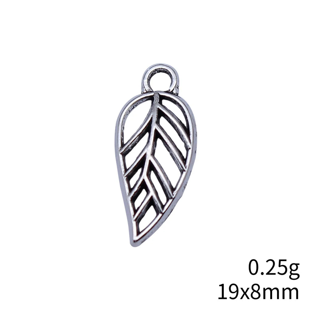 19x8mm 0.25g Multicolor Zinc Alloy Leaf Charm Pendant for DIY Bracelet Necklace Jewelry Making
