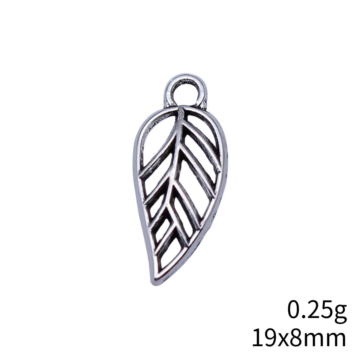 19x8mm 0.25g Multicolor Zinc Alloy Leaf Charm Pendant for DIY Bracelet Necklace Jewelry Making