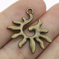 27x20mm 2.5g Multicolor Zinc Alloy Sun Celestial Charm Pendant for DIY Necklace Bracelet Making