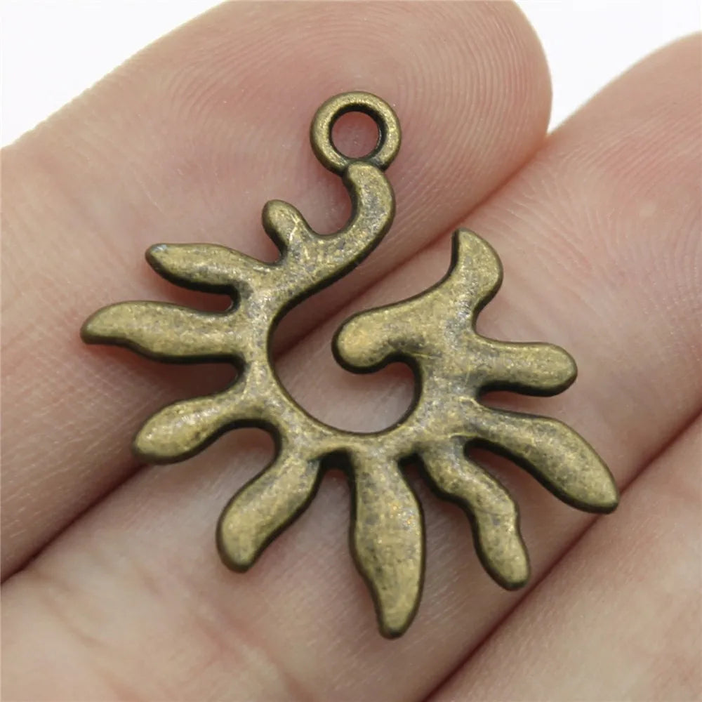 27x20mm 2.5g Multicolor Zinc Alloy Sun Celestial Charm Pendant for DIY Necklace Bracelet Making