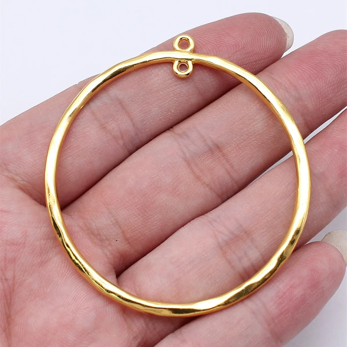 53x58mm 5.4g Multicolor Zinc Alloy Twisted Round Connector Charm for DIY Earrings Jewelry Making
