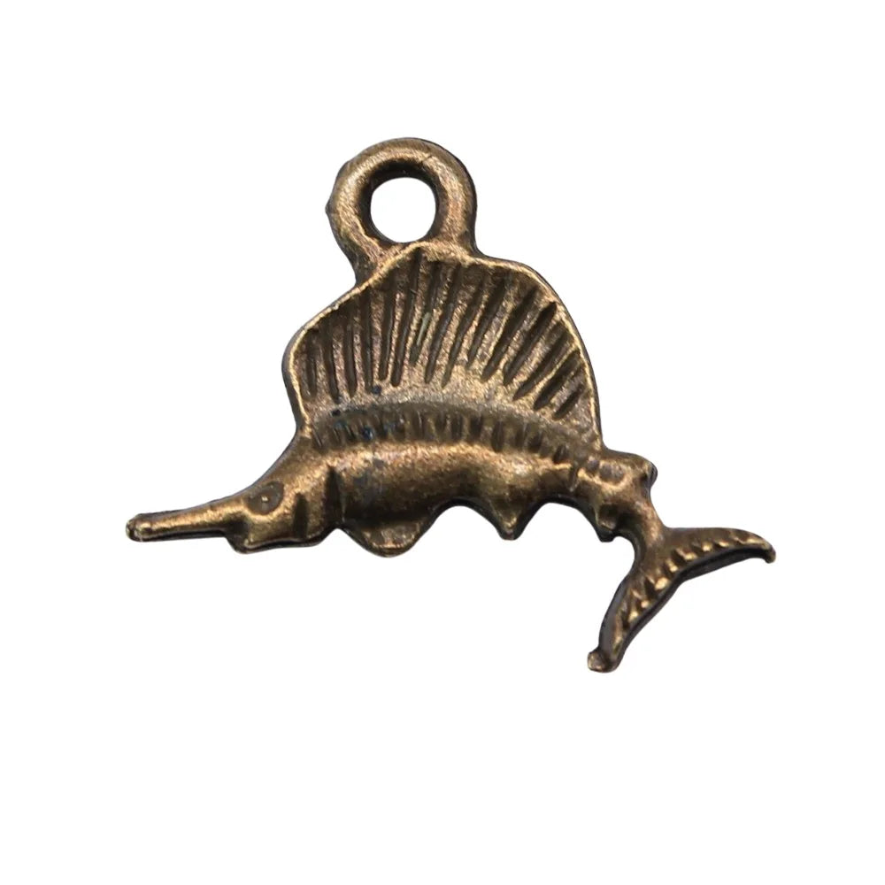 15x21mm 1.1g Multicolor Zinc Alloy Tuna Fish Charm Pendant for DIY Necklace Bracelet Jewelry Making