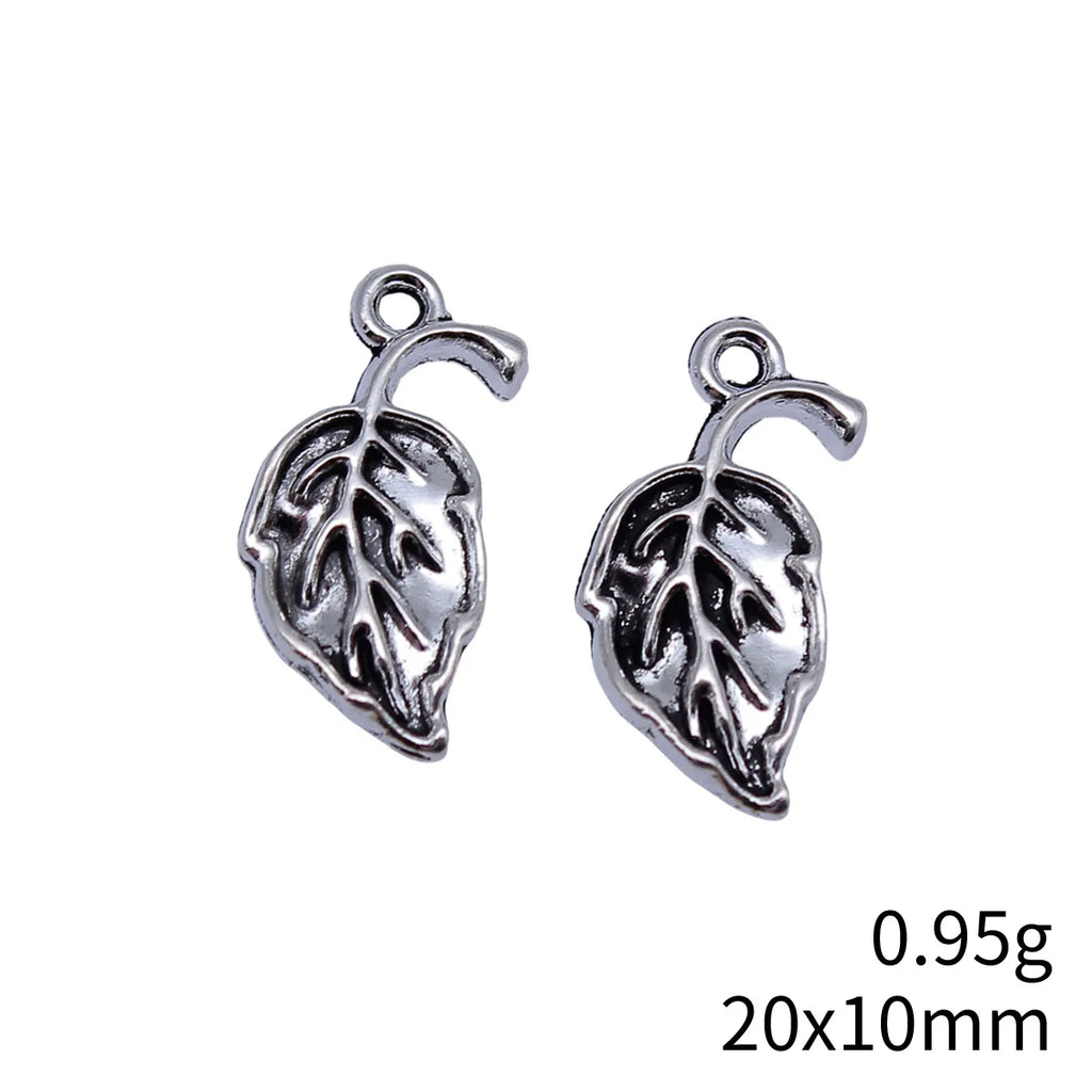 20x10mm 0.95g Multicolor Zinc Alloy Leaf Charm Pendant for Clothing Accessories and DIY Jewelry Making