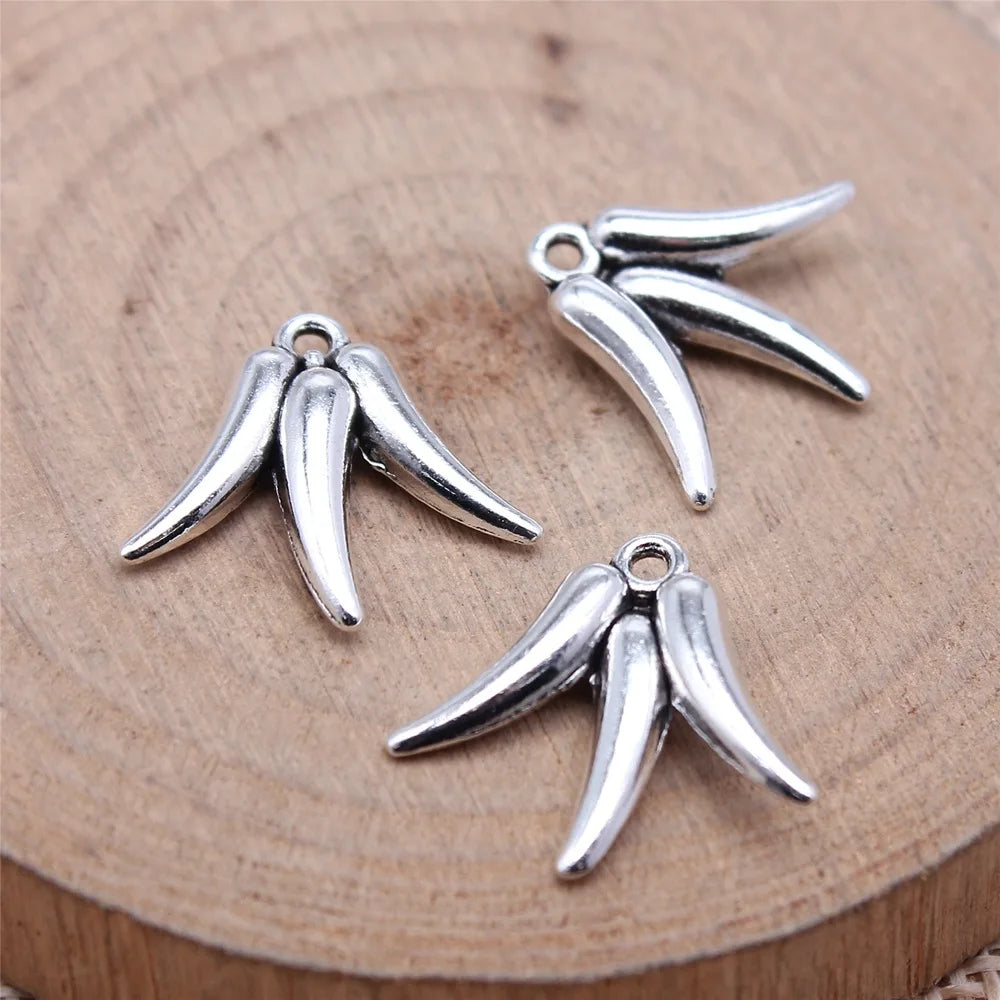 18x16mm 1.3g Antique Silver Zinc Alloy Chili Pepper charm pendant for DIY bracelet necklace accessories