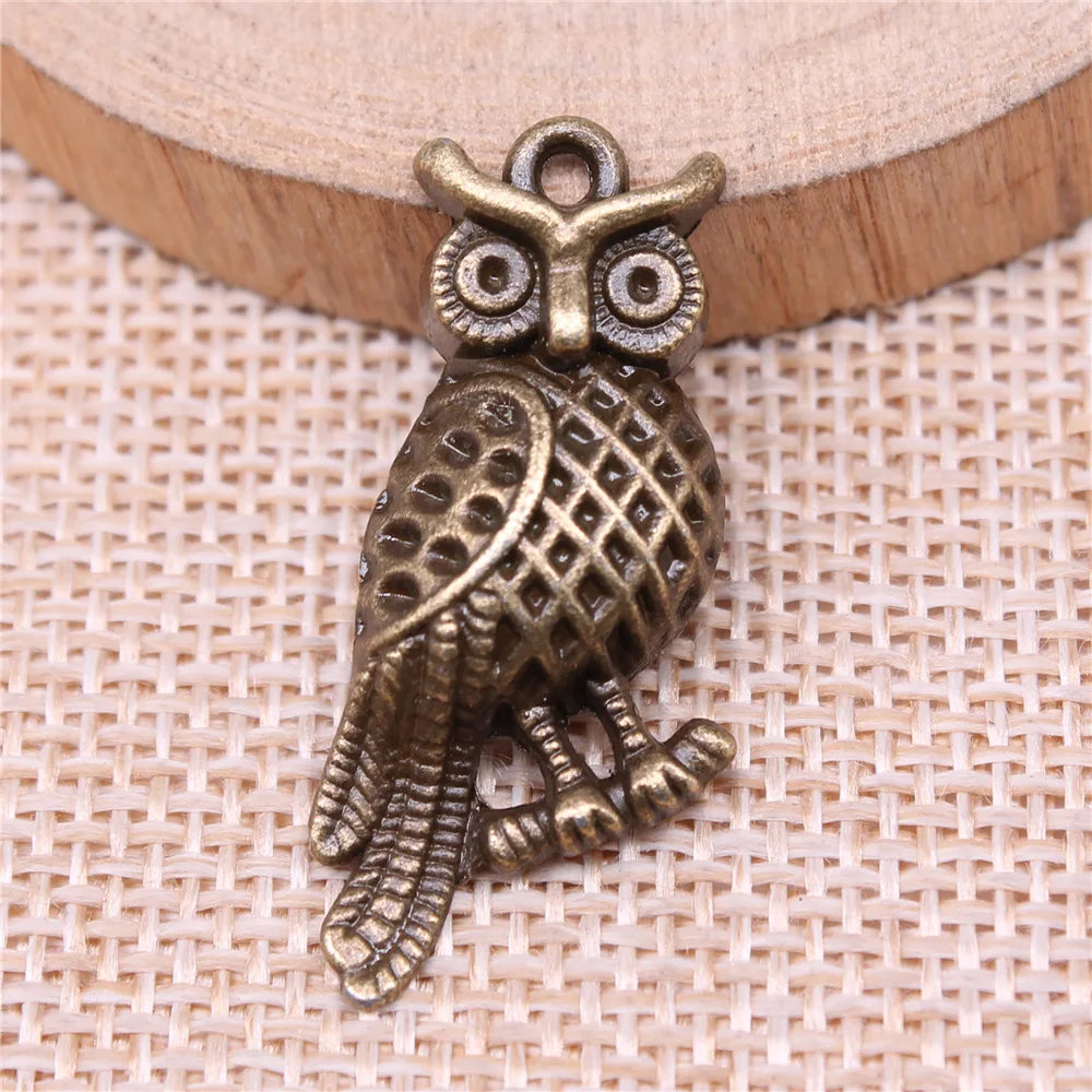 33x15mm 2.5g Multicolor Zinc Alloy Owl Cat Charm Pendant for DIY Necklace Bracelet Jewelry Making