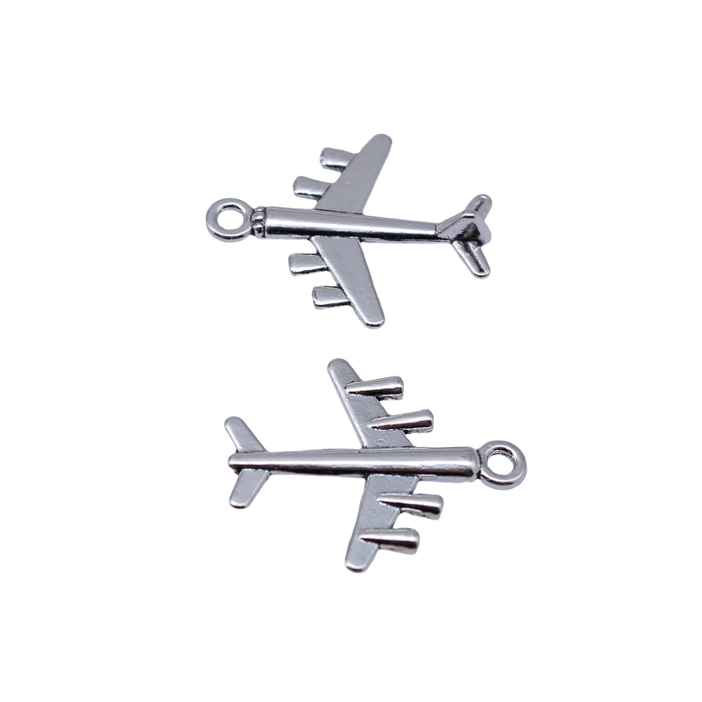 27x21mm 1.6g Multicolor Zinc Alloy Airplane Charm Pendant for Travel Theme DIY Jewelry Making