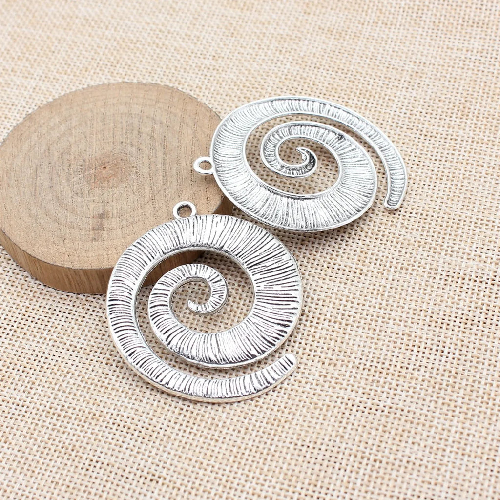 54x47mm 8.9g Multicolor Zinc Alloy Swirl Charm Pendant for DIY Necklace Bracelet Jewelry Making