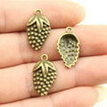 21x12mm 1.5g Multicolor Zinc Alloy Grape Charm Pendant for DIY Fruit Theme Jewelry Making