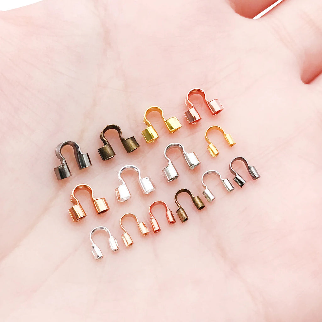 Copper U Shape Horseshoe Wire Guard Protector Connector for DIY Bracelet Necklace Finishing