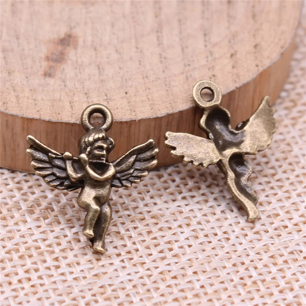 20x17mm 1g Multicolor Zinc Alloy Angel Figure Charm Pendant for DIY Handmade Jewelry Making