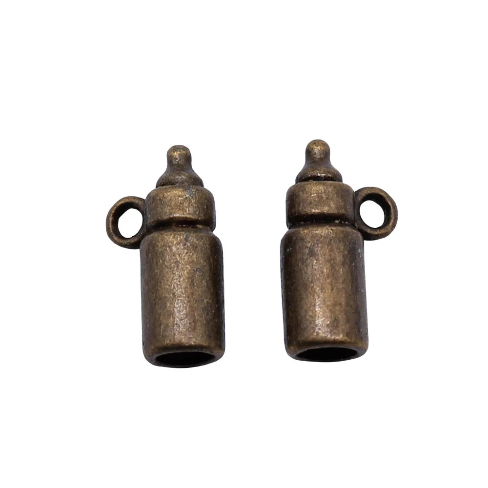 15x5x5mm 1.1g Multicolor Zinc Alloy Baby Bottle Charm Pendant for DIY Bracelet Necklace Making