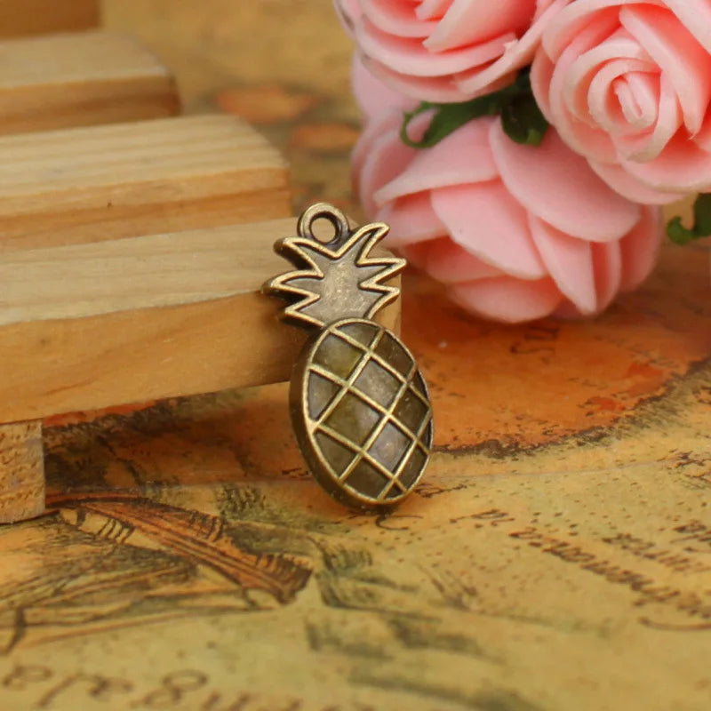 24x11MM Antique Silver Zinc Alloy Pineapple Charm Pendant for DIY Necklace Bracelet Jewelry Making