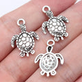 22x15mm 1.3g Antique Silver Zinc Alloy Sea Turtle Charm Pendant for DIY Necklace Bracelet Jewelry Making
