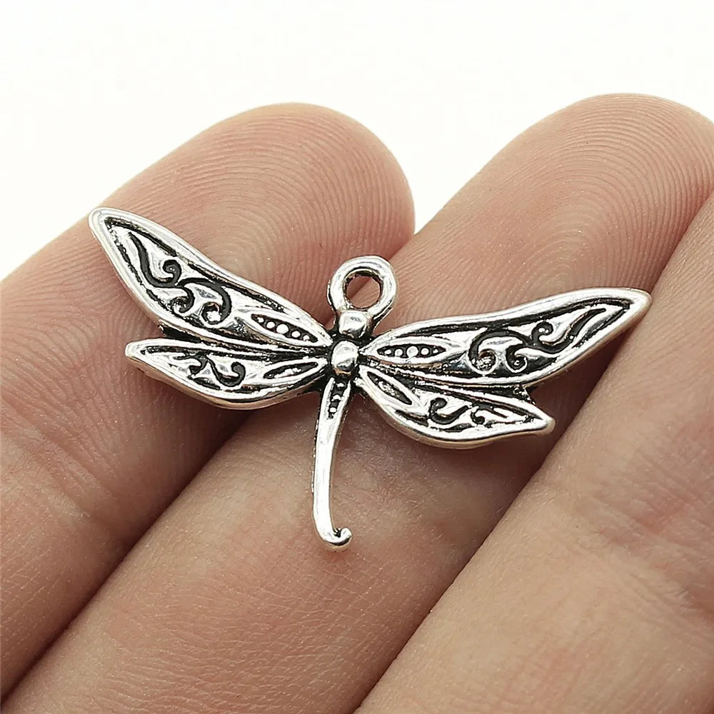 31x17mm 1.5g Multicolor Zinc Alloy Dragonfly Charm Pendant for DIY Handmade Jewelry Making