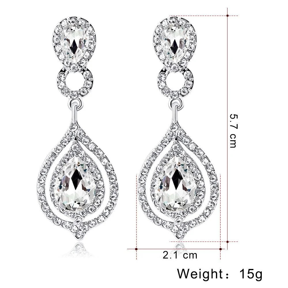 Luxury Teardrop Rhinestone Alloy Brooch With Sparkling Crystal Bridal Lapel Pin Corsage Suit Accessory Gift
