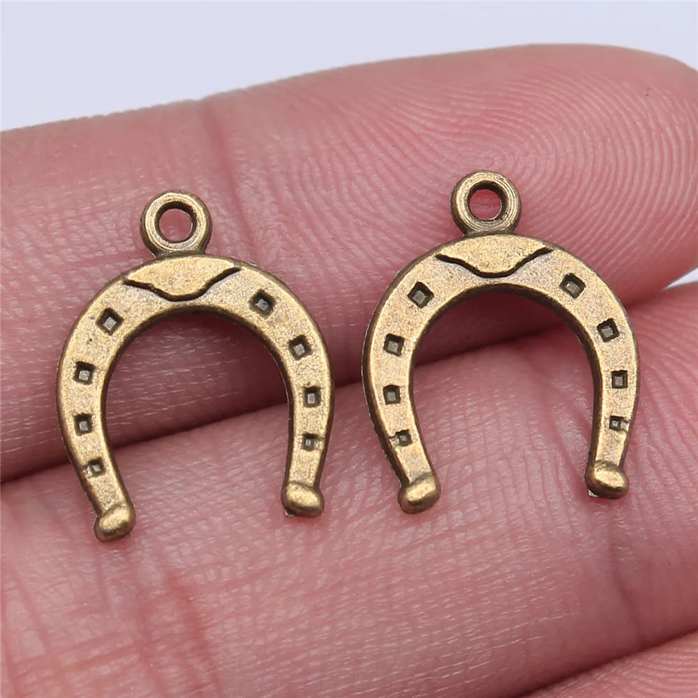 16x13mm 0.6g Multicolor Zinc Alloy Horseshoe Charm Pendant for DIY Necklace Bracelet Jewelry Making