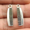 16x7mm 1.3g Multicolor Zinc Alloy Comb Charm Pendant for DIY Hair Salon Theme Jewelry Making