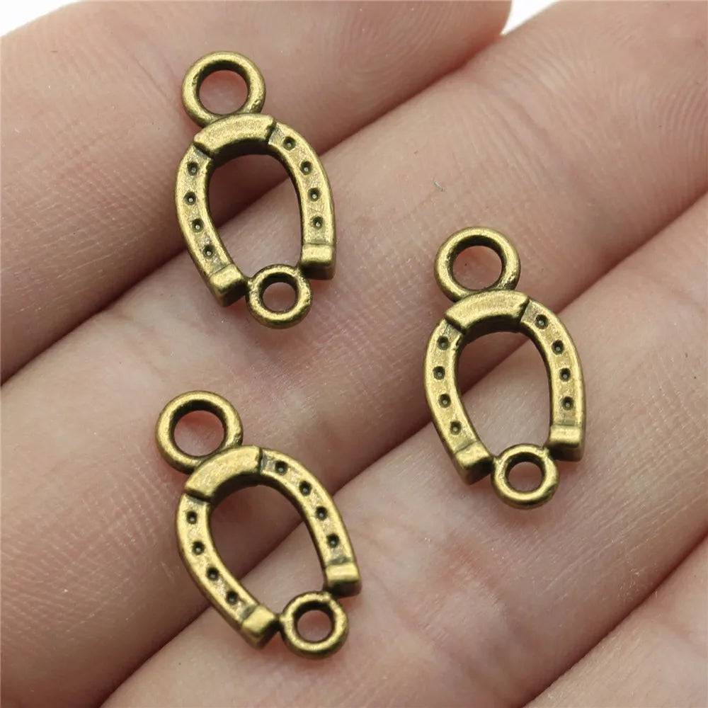18x10mm 0.8g Multicolor Iron Horseshoe Connector Charm for Bracelet Necklace Jewelry Making