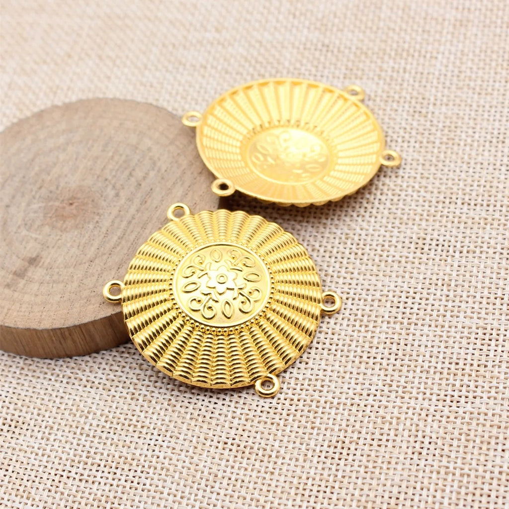 43x40mm 7.2g Multicolor Zinc Alloy 4 Hole Connector Charm for Body Chain Waist Chain Jewelry Making