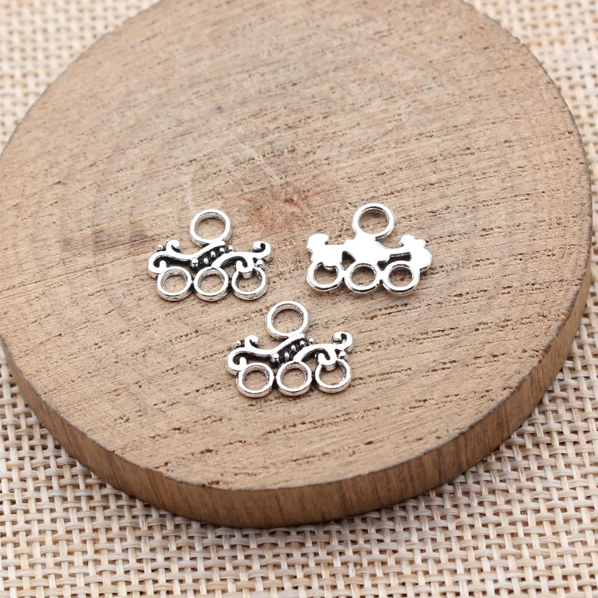13x11mm 0.36g Multicolor Zinc Alloy Earring Connector Charms for DIY Earrings Jewelry Making