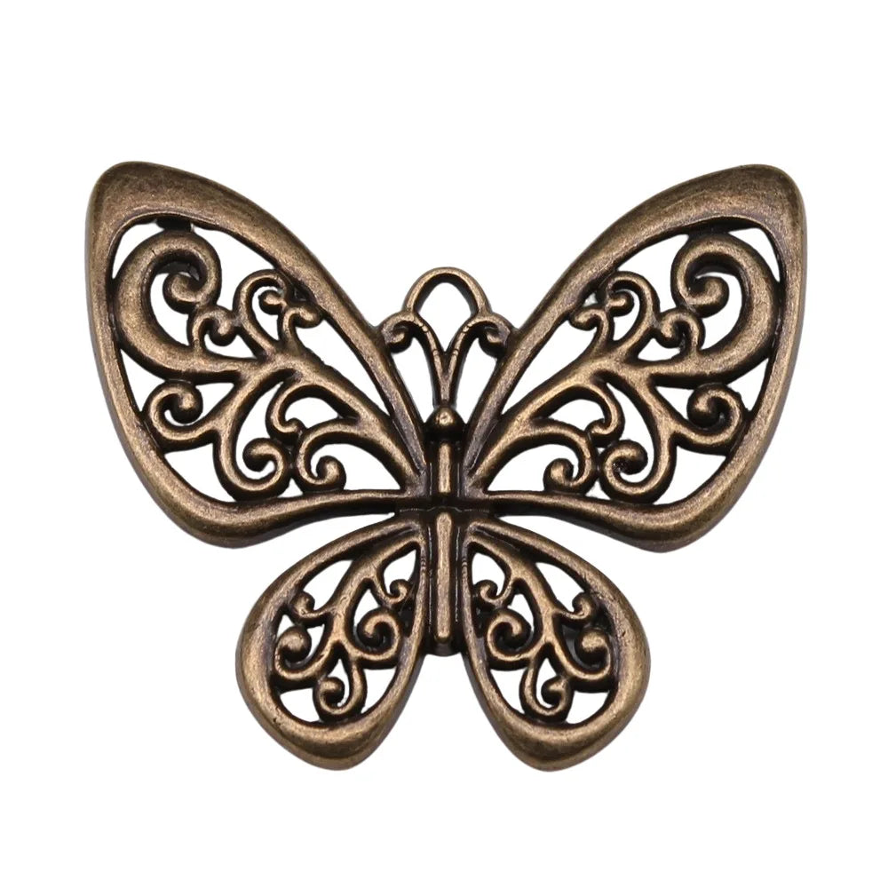 50x57mm 10g Multicolor Zinc Alloy Butterfly Charm Pendant for DIY Necklace Bracelet Jewelry Making