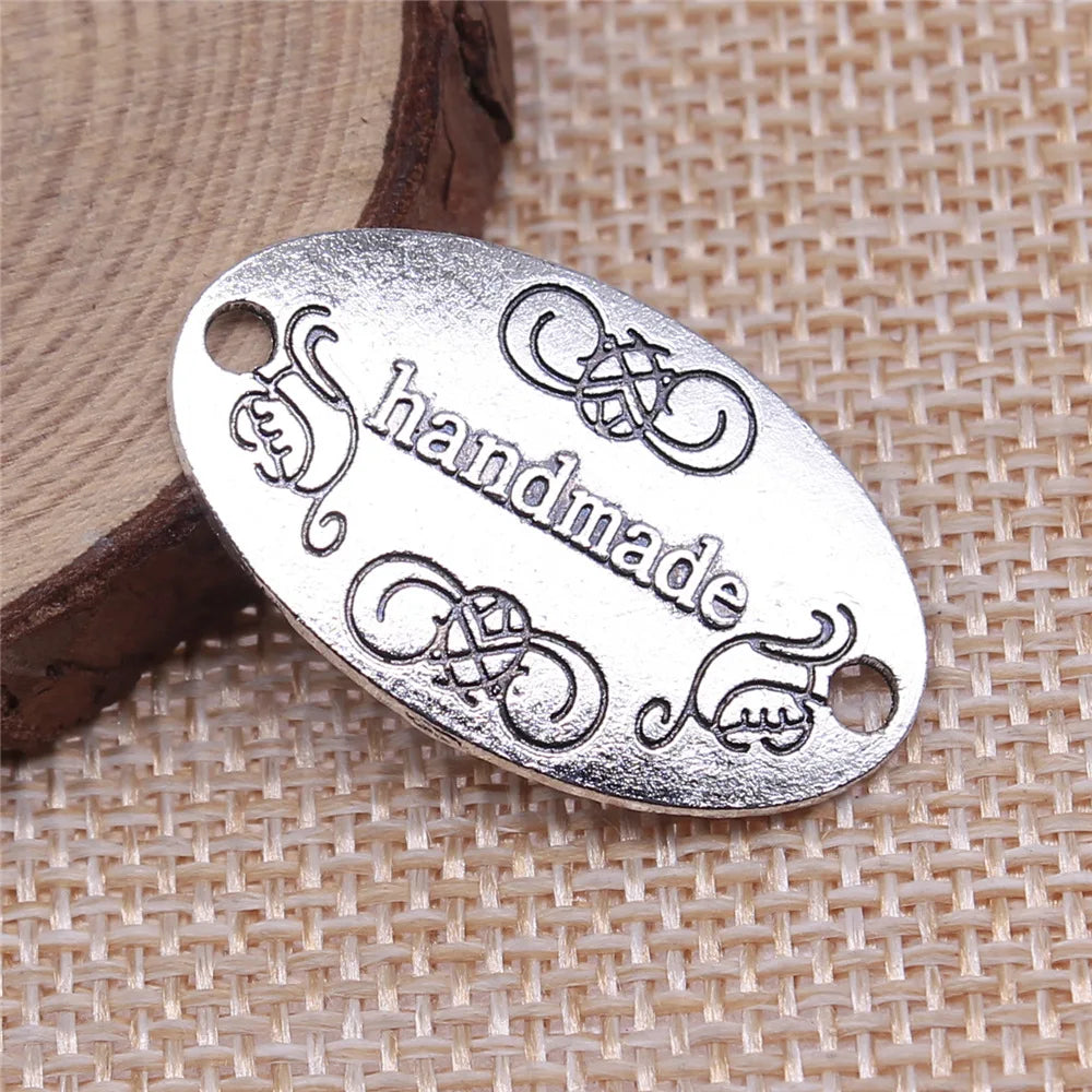 32x19mm 2.2g Multicolor Zinc Alloy Handmade Letter Connector Charm for Bracelet Necklace Jewelry Making