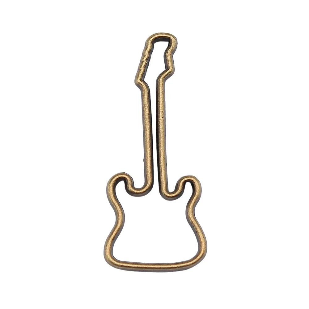 40x17mm 2.8g Multicolor Zinc Alloy Guitar Charm Pendant for DIY Necklace Bracelet Jewelry Making