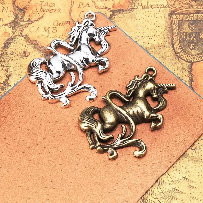 48x35MM Zinc Alloy Horse Unicorn Charm Pendant for DIY Necklace Bracelet Jewelry Making