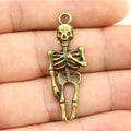 41x15mm 2.6g Multicolor Zinc Alloy Skull Charm Pendant for DIY Necklace Bracelet Accessories