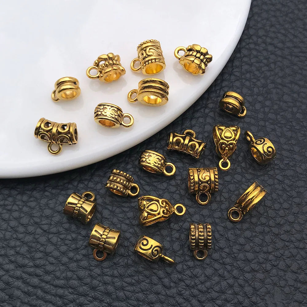 Antique Gold Zinc Alloy three way tube Connector Beads spacer beads for DIY bracelets