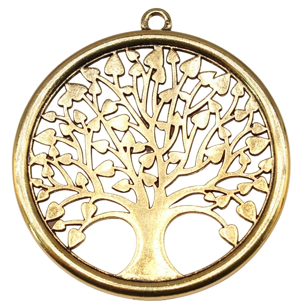 57x53mm 16.9g Multicolor Zinc Alloy Tree of Life Charm Pendant for DIY Necklace Bracelet Making