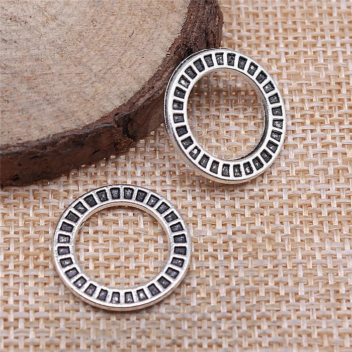 19x19mm 1.3g Multicolor Zinc Alloy Round Ring Connector Charm Pendant for DIY Jewelry Making
