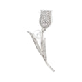 Elegant Tulip Flower Brooch With Pearl And Zircon Rhinestones, Luxury Lapel Pin Corsage Gift