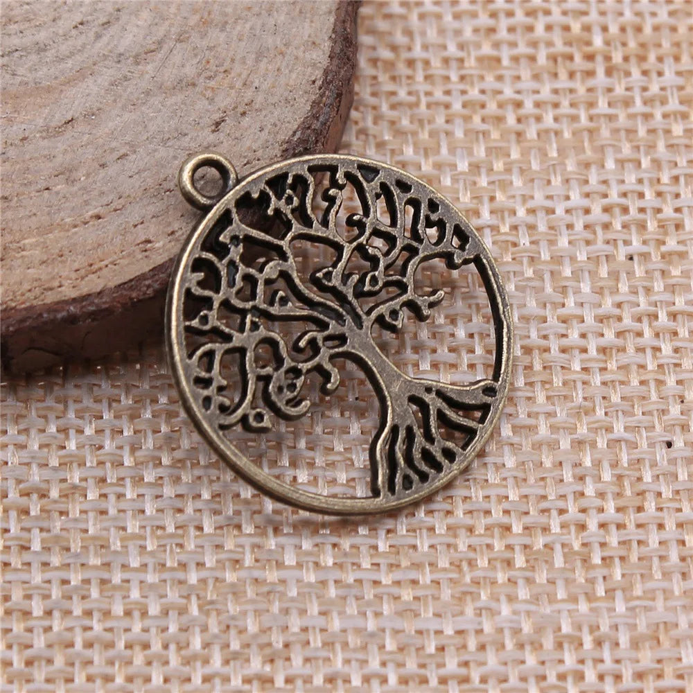 25x25mm 2.5g Multicolor Zinc Alloy Tree of Life charm pendant for DIY necklace bracelet making