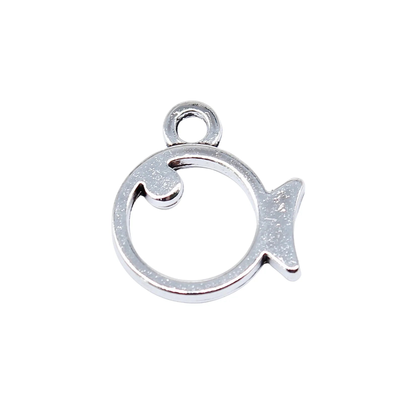 13x12mm 0.5g Antique Silver Zinc Alloy Line Art Small Fish Charm Pendant for DIY Jewelry Making