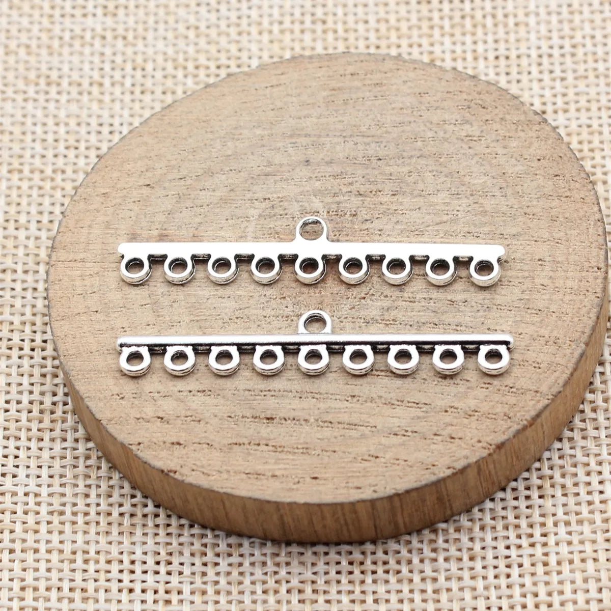 45x8.6mm 1.5g Zinc Alloy Multi Hole Earring Connector Charm for DIY Dangle Earrings Jewelry Making