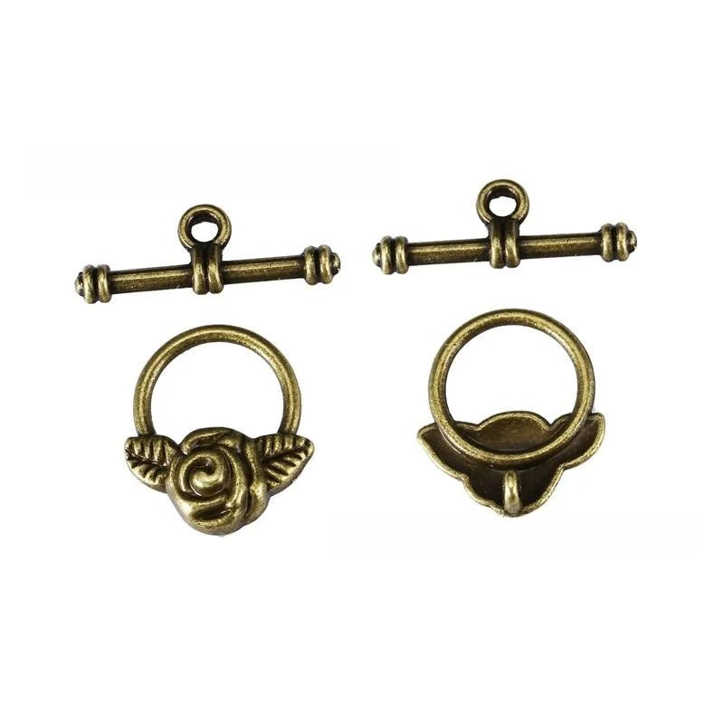 17MM Antique Silver Zinc Alloy Rose Charm Pendant for DIY Necklace Bracelet Jewelry Making