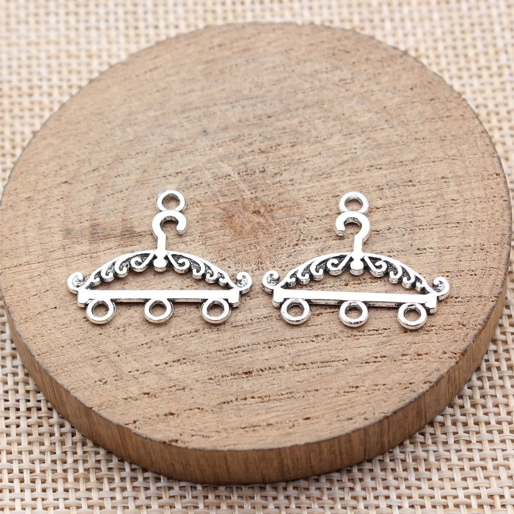 23x20mm 0.8g Multicolor Zinc Alloy Hanger Earring Connector Charm for DIY Earring Jewelry Making
