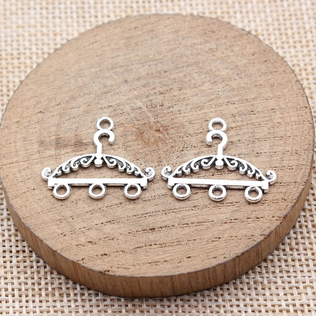 23x20mm 0.8g Multicolor Zinc Alloy Hanger Earring Connector Charm for DIY Earring Jewelry Making