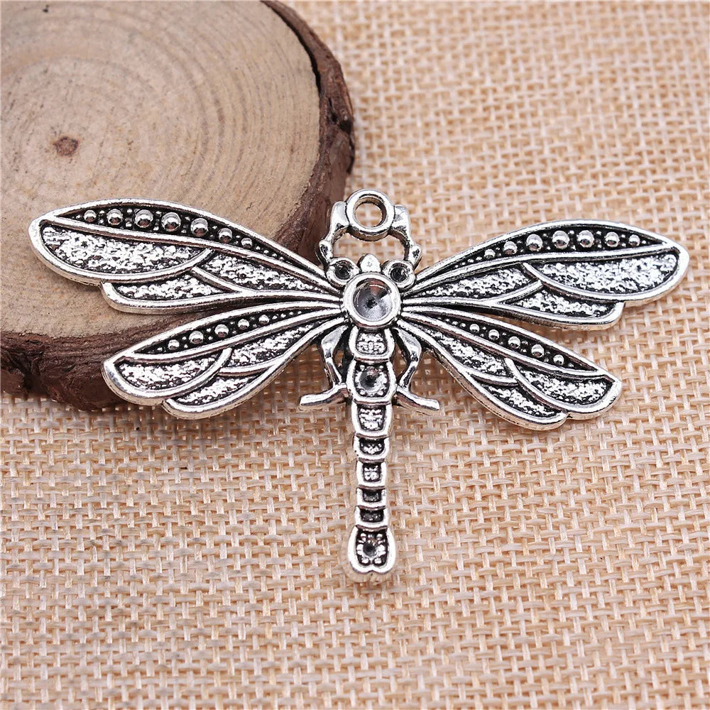 71x42mm 13g Multicolor Zinc Alloy Dragonfly Charm Pendant for DIY Bracelet Necklace Jewelry Making