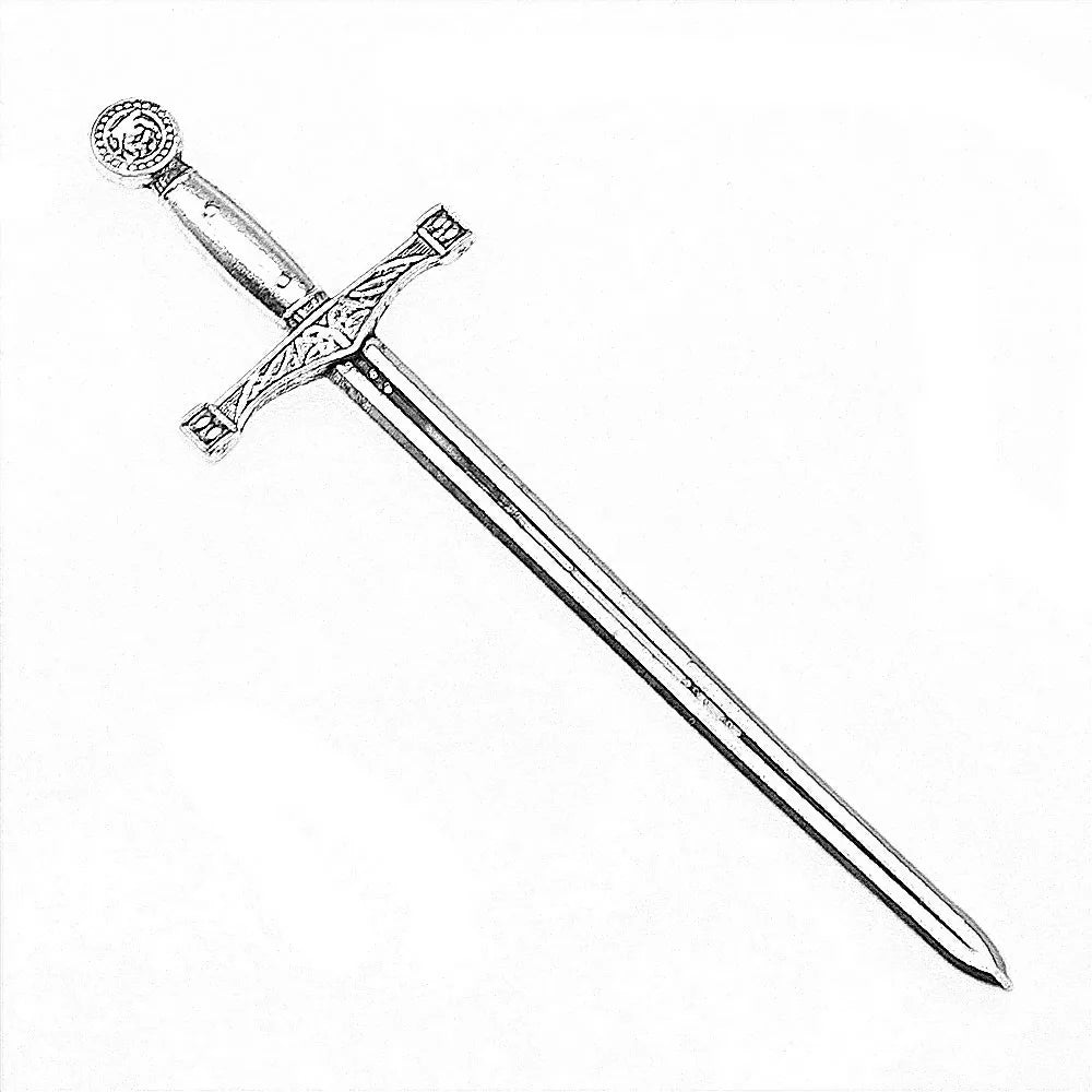 85x23mm 4.4g Multicolor Zinc Alloy Long Sword Fencing Charm Pendant for DIY Jewelry Making